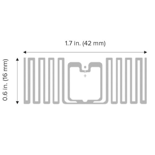 Zebra 1.75 x 0.75 Thermal Transfer RFID Label 10036991