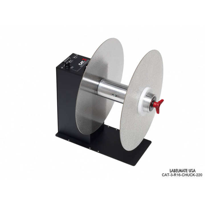 Labelmate CAT-3-R16-CHUCK-220 Standard Heavy-Duty Rewinder [8.5"] CAT-3-R16-CHUCK-220