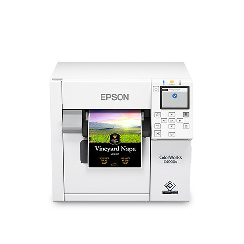Epson ColorWorks CW-C4000 Inkjet Printer [1200dpi, Ethernet, Cutter] C31CK03A9981