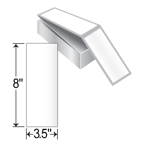 Barcodefactory 3.5x8  TT Label [Fanfold, Perforated] THF358-1