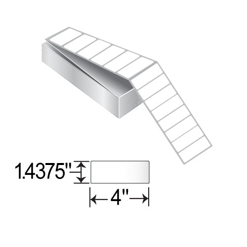 BCF 4 x 1.4375 Fanfold EDP Label AL40023-1