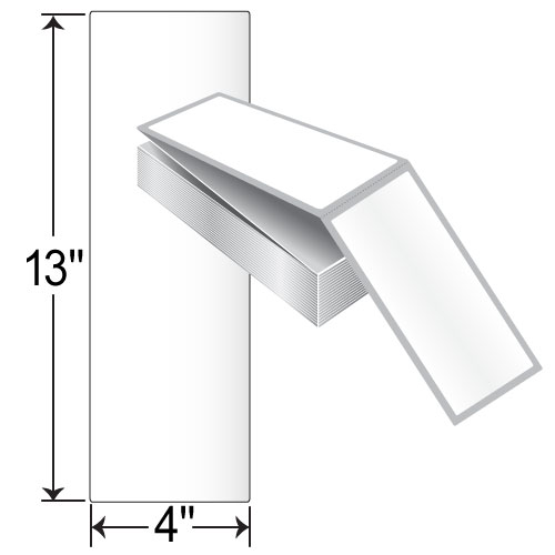 Honeywell 4x13  TT Label [Fanfold, Perforated] 420945-FF