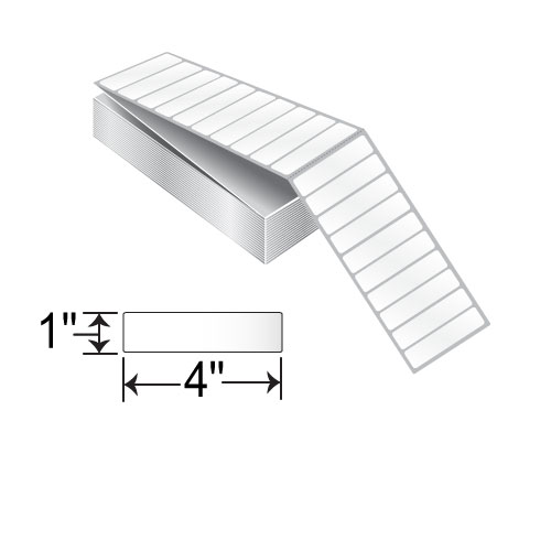 Barcodefactory 4x1  TT Label [Fanfold, Perforated] L-TT-40101F