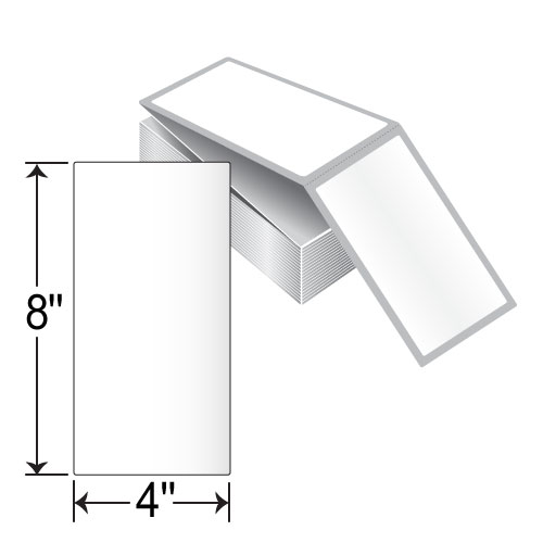 Barcodefactory 4x8  TT Label [Fanfold, Perforated] 671005