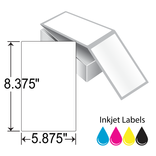 Barcodefactory Polyethylene Inkjet Label [Fanfold, Perforated] ISP-587583751000NPF