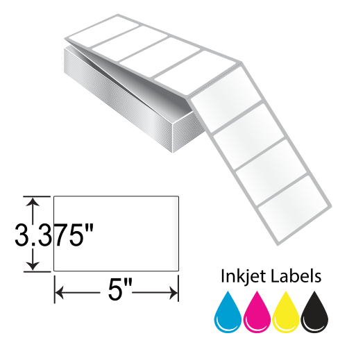 Barcodefactory Polyethylene Inkjet Label [Fanfold] IMPP-5-3375-4000NPF