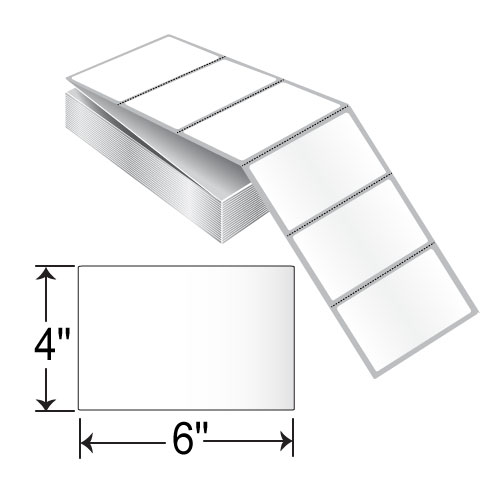 Honeywell 6x4  TT Label [Fanfold, Perforated] 420193-FF