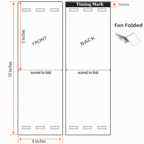 Barcodefactory Labels 4x10 Polyethylene Inkjet Tag [Fanfold] IGP-4-10-1000-3H-Tags