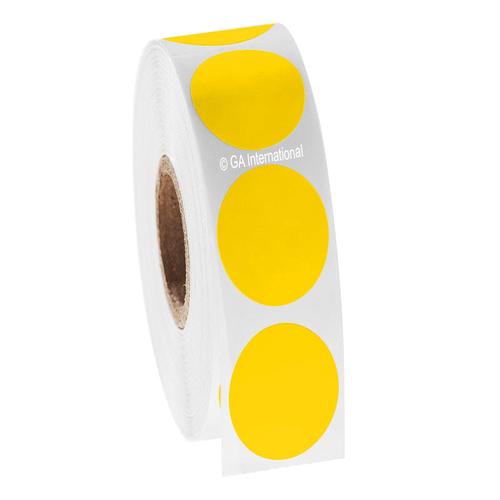 LabTAG 1" (circle) Yellow Cryogenic Labels JTTA-115C1-1YE