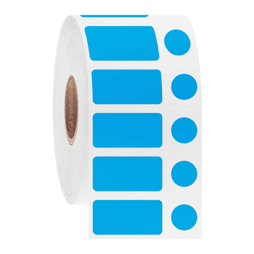 LabTAG 1″ x 0.5″ + 0.375″ (circle) Cryogenic Labels (Blue) JTTA-183C1-2BL