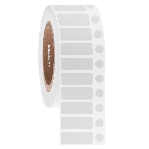 LabTAG 1.438″ x 0.55″ + 0.375" (circle) Cryogenic Labels (White, Non-Perforated) JTTA-197NPC3-4WH