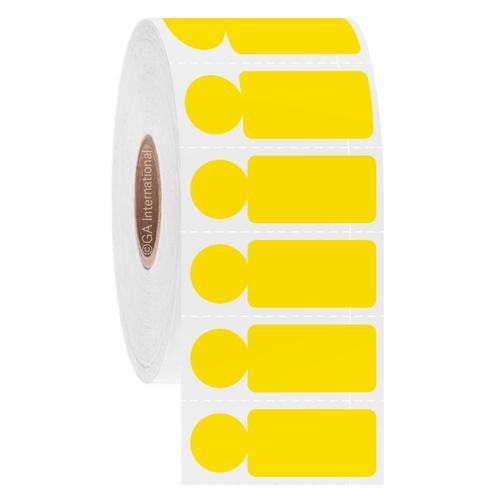 LabTAG 0.94" x 0.5" + 0.437" (circle) Yellow Cryogenic Labels JTTA-560SBC1-2YE