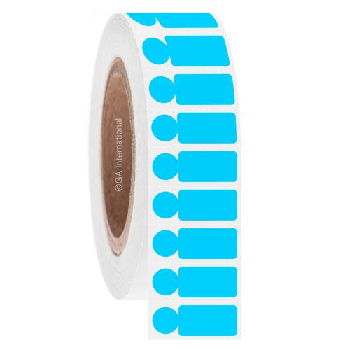 LabTAG 0.94" x 0.5" + 0.437" (circle) Blue Cryogenic Labels JTTA-560SBC3-4BL