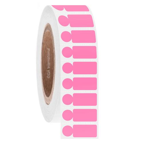 LabTAG 0.94" x 0.5" + 0.437" (circle) Pink Cryogenic Labels JTTA-560SBC3-4PI