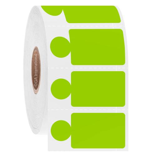 LabTAG 1.125" x 0.75" + 0.437" (circle) Green Cryogenic Labels JTTA-562SBC1-2GA