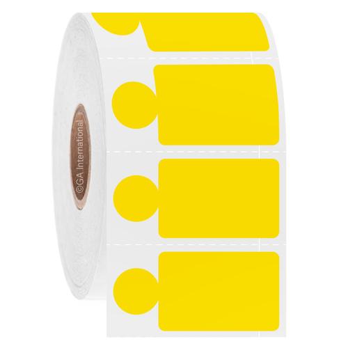 LabTAG 1.125" x 0.75" + 0.437" (circle) Yellow Cryogenic Labels JTTA-562SBC1-2YE
