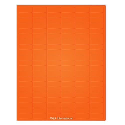 LabTAG 1.28" x 0.5" Orange Cryo Laser Labels (8.5″ x 11″ Sheet Size) LCS-23OR