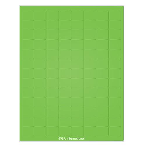 LabTAG 0.94″ x 0.78″ Green Cryo Laser Labels (8.5″ x 11″ Sheet Size) LCS-32GA