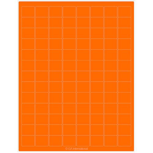 LabTAG 0.94″ x 0.78″ Orange Cryo Laser Labels (8.5″ x 11″ Sheet Size) LCS-32OR