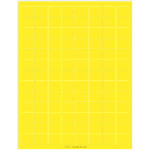 LabTAG 0.94″ x 0.78″ Yellow Cryo Laser Labels (8.5″ x 11″ Sheet Size) LCS-32YE