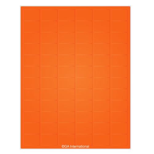 LabTAG 1.26″ x 0.87″ Orange Cryo Laser Labels (8.5″ x 11″ Sheet Size) LCS-9OR