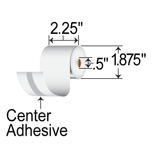 BCF 2.25" x 60' Liner-free DT Receipt Paper MS21460X2