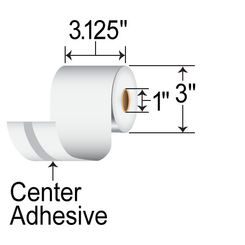 BCF 3.125" x 160' Liner-free DT Receipt Paper MS3181602GO