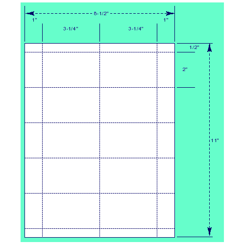 BCF 3 1/4" x 2" U.S. Postal Service Laser Tray Tags [8.5" x 11" Sheet Size] LT325-2-10G