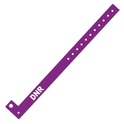 Zebra Slim DNR Alert Wristbands [Non-Perforated] PS-DNR-PUR