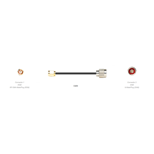 RFMAX 10 Feet LMR 195 Cable Assembly PT195-010-SNM-SNF