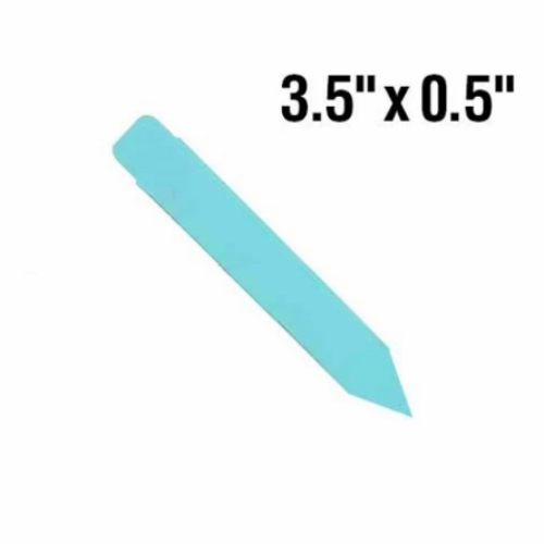 BarcodeFactory 3.5x0.5 Thermal Blue Pot Stakes BAR-SS35X05-BL