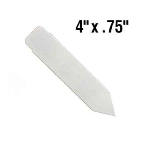 BarcodeFactory 4x0.75 Thermal White Pot Stakes Single Roll BAR-SP4X07-WH-EA