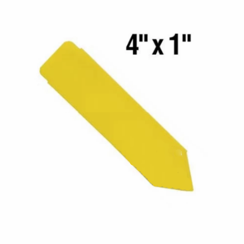 BarcodeFactory 4x1 Thermal Yellow Pot Stakes BAR-SP4X1-YE