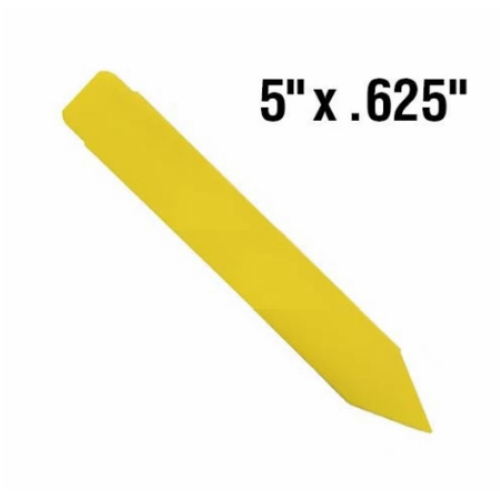 BarcodeFactory 5x0.625 Thermal Yellow Pot Stakes BAR-SP5X06-YE