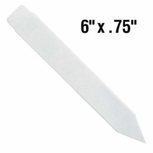BarcodeFactory 6x0.75 Thermal White Pot Stakes Single Roll BAR-SS6X07-WH-EA