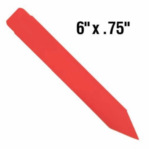 BarcodeFactory 6x0.75 Thermal Red Pot Stakes Single Roll BAR-SS6X07-RD-EA
