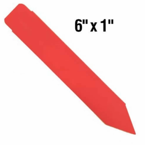 BarcodeFactory 6x1 Thermal Red Pot Stakes BAR-SS6X1-RD