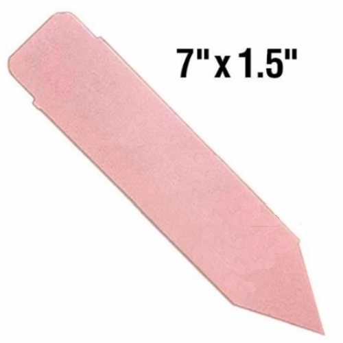 BarcodeFactory 7x1.5 Thermal Pink Pot Stakes Single Roll BAR-SS7X15-PK-EA