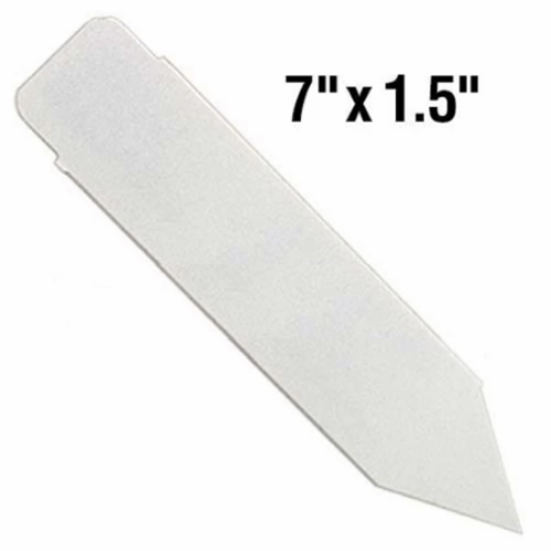 BarcodeFactory 7x1.5 Thermal White Pot Stakes Single Roll BAR-SP7X15-WH-EA