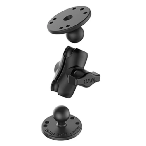 RAM Universal Double Ball Mount w/Two Round Plates [B Size Short] RAM-B-101U-A