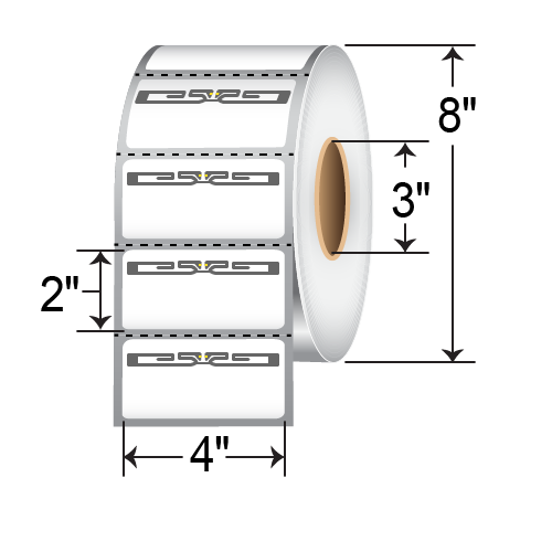 BarcodeFactory 4x2-inch RFID Labels RFT-4-2-AV1 2-AV6405