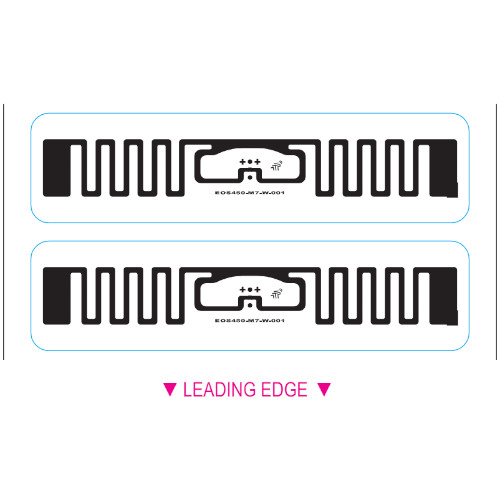 BarcodeFactory 3x0.75 ARC Certified RFID Label [EOS-450 (M730), Blank, Non-Perforated] RFT-72X10-EOS-450-M730