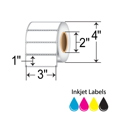 Barcodefactory 3x1  Inkjet Label [Perforated] RIJG-3-1-1070-2