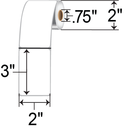 Zebra 2x3 DT Label [Non-Perforated, for Mobile] LD-R7AM5R