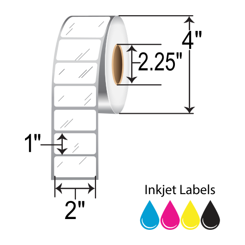 Barcodefactory 2x1  Inkjet Label IJG-2-1-900-225NP