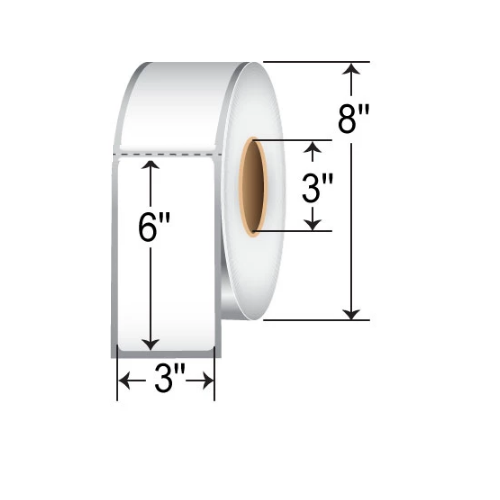 Barcodefactory 3x6  TT Label [Perforated] RT-3-6-1000-3