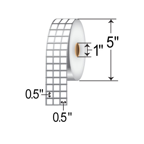 BarcodeFactory 0.5 x 0.5 Direct Thermal Label BAR-.5X.5DT-3-12000