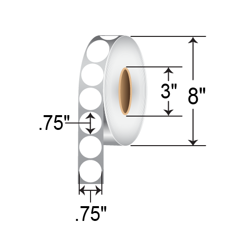 BarcodeFactory 0.75" Circles [Non-Perforated] BAR-.75-CIRCLE