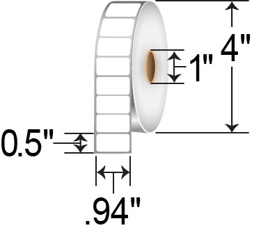 Barcodefactory 0.94 x 0.5 Labels BAR-.94X.5