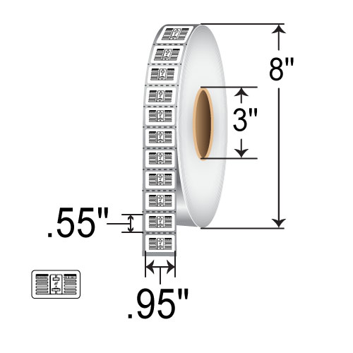 Zebra .95 x 0.55 Thermal Transfer RFID Label 10036487